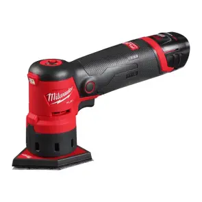 Шлифмашина вибрационная бесщеточная аккумуляторная MILWAUKEE, M12 FDSS-422X (зарядное устройство С12 С, 1 аккумулятор М12 В2 2Ач, 1 акум №4
