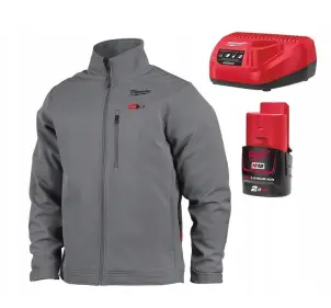 Куртка з підігрівом MILWAUKEE, M12 HJGREY5-201(S), сіра (розмір S) (+зар.пр., 1 акум.Х 2Аг) №1