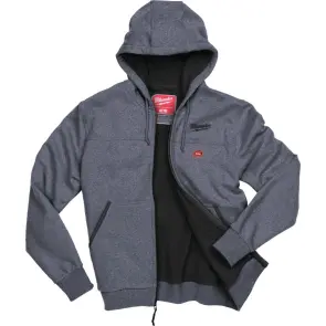 Куртка (толстовка) з електропідігрівом акумуляторна MILWAUKEE, M12 HH GREY3-0 (XXL), сіра №12