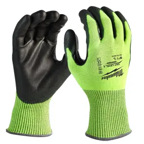 Рукавиці робочі сигнальні Hi-Vis MILWAUKEE, з опором порізам 4/D рівня, розмір 8/M №2