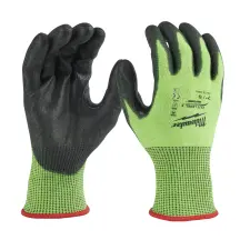 Рукавиці робочі сигнальні Hi-Vis MILWAUKEE, з опором порізам 5/E рівня, розмір 10/XL купити