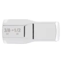 Переходник хромированный для головок MILWAUKEE с квадаратом 3/8'' на 1/2'' квадрат.