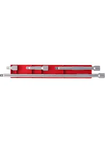 Набір подовжувачів хромованих для головок 3/8'' MILWAUKEE, (4шт) №1