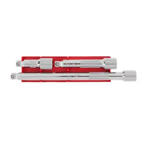 Набір подовжувачів хромованих Wobble для головок 1/2'' MILWAUKEE, (3шт) №1