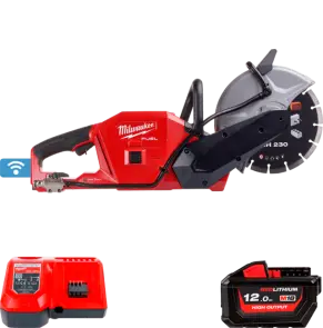 Машина відрізна акумуляторна безщіткова MILWAUKEE, M18 FCOS230-121, діаметр 230мм (зарядний пристрій М12-18 FC, 1 акумулятор М18 №1