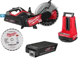 Машина відрізна акумуляторна (різач) MILWAUKEE, MXF COS350G2-802, діаметр 350мм (диск HUDD 350, зарядний пристрій MXF SC, 2 акум