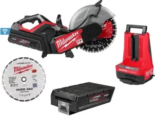 Машина відрізна акумуляторна (різач) MILWAUKEE, MXF COS350G2-802, діаметр 350мм (диск HUDD 350, зарядний пристрій MXF SC, 2 акум №1