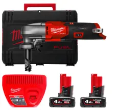 Ножницы высокие по металлу аккумуляторные бесщеточные MILWAUKEE, M12 FNB16-402X (зарядное устройство С12 С, 2 аккумулятора М12 В4 4Ач, п