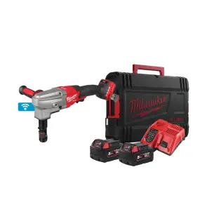 Ножницы высокие по металлу бесщеточные аккумуляторные MILWAUKEE, M18 FNB35-502X, 3,5мм (зарядное устройство М12-18 FC. 2 аккумулятора М1 №1
