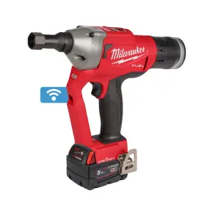 Заклепочник акумуляторний для замкових болтів безщітковий MILWAUKEE, M18 ONEFLT-502X, діаметр заклепок 4,8-6,4мм (зарядний прист №2
