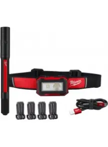 Набір ліхтарів IR HL450PL250 MILWAUKEE 4933492104 (тонкий, налобний, кліпси, кабель usb) №1