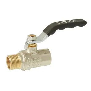 Кран шаровой ITAL PN40 1/2" вн.-нар., ручка, никель №1
