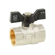 Кран шаровой ITAL PN40 1" вн.-вн., бабочка, никель