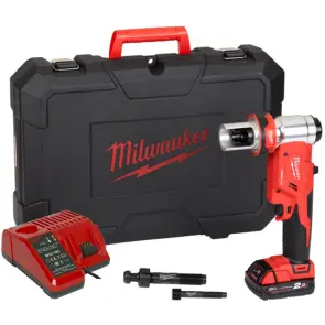 Пробійник гідравлічний для отворів акумуляторний FORCE LOGIC MILWAUKEE M18 HKP-201C (зарядний пристрій, 1 акумулятор М18 2Аг, ак №1