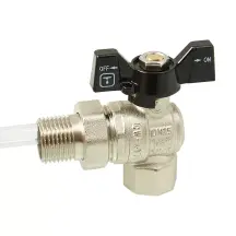 Кран шаровой с полусгоном ITAL PN40 1/2", угловой, никель