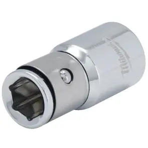 Перехідник хромований MILWAUKEE з 1/2" квадрата на 1/4" HEX №1