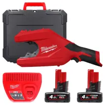Труборез аккумуляторный по нержавеющей стали MILWAUKEE, M12 PCSS54-402C, до 54мм (зарядное устройство С12 С, 2 аккумулятора М12 В4 4