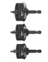 Набір коронок по металлу SHOCKWAVE MILWAUKEE (1/4'' Hex), діаметр22/29/35мм (3шт)