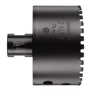 Коронка алмазна Diamond Max MILWAUKEE M14, діаметр 75мм (сухе свердління) №1
