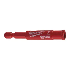 Коронка алмазна Diamond Plus/Max MILWAUKEE, діаметр 10,0мм (1/4'' Hex) (свердління з водою) №1