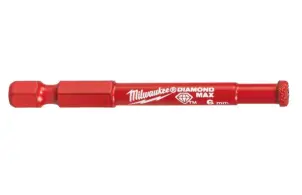 Коронка алмазна Diamond Plus/Max MILWAUKEE, діаметр 6,0мм (1/4'' Hex) (свердління з водою) №1