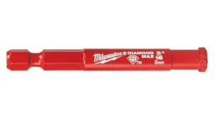 Коронка алмазна Diamond Plus/Max MILWAUKEE, діаметр 8,0мм (1/4'' Hex) (свердління з водою) №1