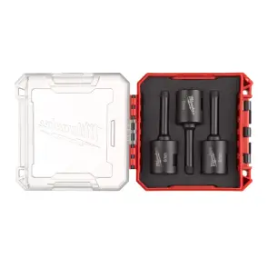 Набір алмазних коронок Diamond Max PACKOUT MILWAUKEE М14, діаметр 6мм (3шт) (сухе свердління) пластиковий кейс №1