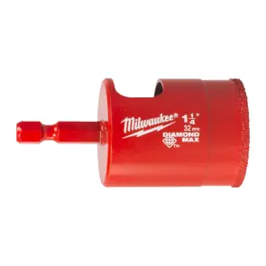 Коронка алмазна Diamond Plus/Max MILWAUKEE, діаметр 32,0мм (1/4'' Hex) (свердління з водою) №1