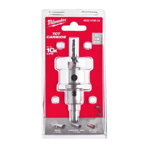 Коронка Holesaw TCT MILWAUKEE, для стали/нержавеющей стали, диаметр 18мм №2