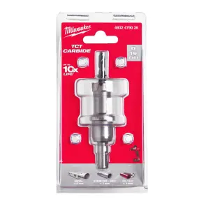 Коронка Holesaw TCT MILWAUKEE, для стали/нержавеющей стали, диаметр 19мм №2