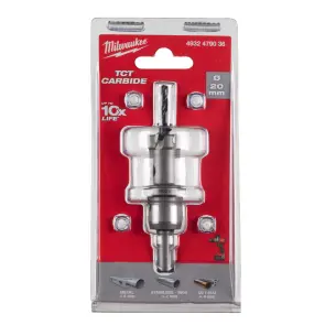 Коронка Holesaw TCT MILWAUKEE, для стали/нержавеющей стали, диаметр 20мм №2
