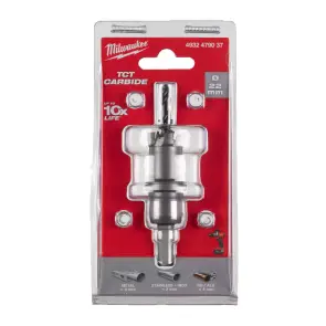 Коронка Holesaw TCT MILWAUKEE, для стали/нержавеющей стали, диаметр 22мм №2