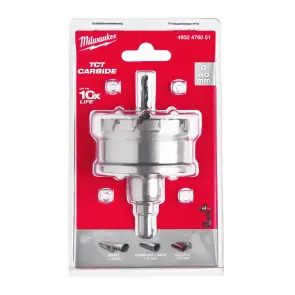 Коронка Holesaw TCT MILWAUKEE, для сталі/нержавіючої сталі, діаметр 60мм №2