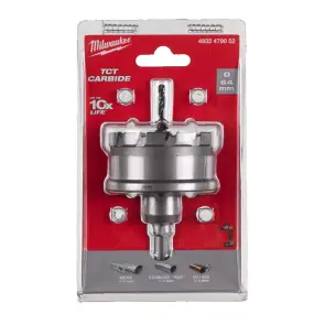 Коронка Holesaw TCT MILWAUKEE, для сталі/нержавіючої сталі, діаметр 64мм №2