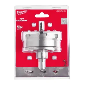 Коронка Holesaw TCT MILWAUKEE, для сталі/нержавіючої сталі, діаметр 76мм №2