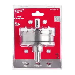 Коронка Holesaw TCT MILWAUKEE, для стали/нержавеющей стали, диаметр 85мм №2