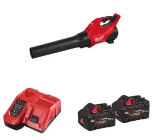 Повітродувка акумуляторна безщіткова MILWAUKEE, M18 FBLG3-802 (зарядний пристрій M12-18 FC, 2 акумулятори FB8 8Аг, картонне паку №2