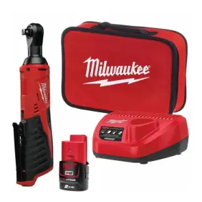 Гайковерт-трещітка акумуляторний 1/4" MILWAUKEE, M12 IR-201B, 40Нм (зарядний пристрій С12, 1 акумулятор М12 В2 2Аг, сумка) №2