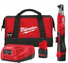 Гайковерт-трещотка угловой компактный аккумуляторный бесщеточный 3/8'' MILWAUKEE, M12 FIR38G2-252B, 95Нм (зарядное устройство С12,
