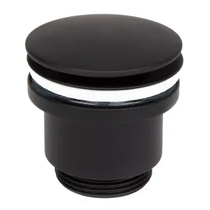 Донный клапан WEZER WHR-104-B, автомат, Ø63мм, 1 1/4", черный Подробнее: https://flapmarket.com.ua/p2193388088-donnyj-klapan-wezer.html №1