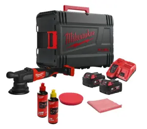 Машина полірувальна акумуляторна ексцентрикова безщіткова MILWAUKEE, M18 FROP15-502X KIT, діаметр 125мм (зарядний пристрій M12-1 №1