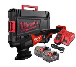 Машина полірувальна ексцентрикова акумуляторна безщіткова MILWAUKEE, M18 FROP21-502X, діаметр 150мм (зарядний пристрій M12-18 FC