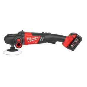 Машина полірувальна кутова акумуляторна безщіткова MILWAUKEE, M18 FAP180-502X, діаметр 180мм (зарядний пристрій M12-18 FC, 2 аку №14