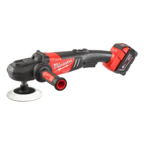 Машина полірувальна кутова акумуляторна безщіткова MILWAUKEE, M18 FAP180-502X, діаметр 180мм (зарядний пристрій M12-18 FC, 2 аку №15