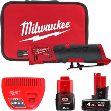 Шлифмашина прямая цанговая безщеточная аккумуляторная MILWAUKEE, M12 FDGS-422B (зарядное устройство С12 С, 1 аккумулятор М12 В2 2Ач, 1 а