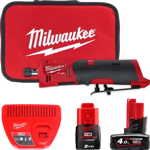 Шлифмашина прямая цанговая безщеточная аккумуляторная MILWAUKEE, M12 FDGS-422B (зарядное устройство С12 С, 1 аккумулятор М12 В2 2Ач, 1 а №1