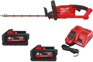 Кущоріз акумуляторний безщітковий MILWAUKEE, M18 FHT45-802, лезо 45см (зарядний пристрій M12-18 FC, 2 акумулятори М18 НВ8 8Аг, к №9