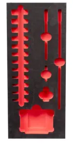Ложемент для удлиненных головок ShW 1/4" SKT, (17шт) (45х178,5х417мм) для шкафов металлических MILWAUKEE №1