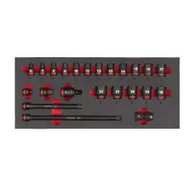 Ложемент з головками ShW 3/8'' STD MILWAUKEE, (23шт) (45х178,5х417мм) для візків купити