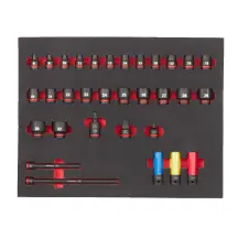 Ложемент с головками ShW 1/2'' STD MILWAUKEE, (32шт) (45х536х417мм) для тележек